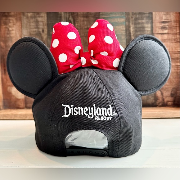 Disney Parks Minnie Mouse Baseball Cap Red/Black/White Youth ~New~ - Picture 6 of 10